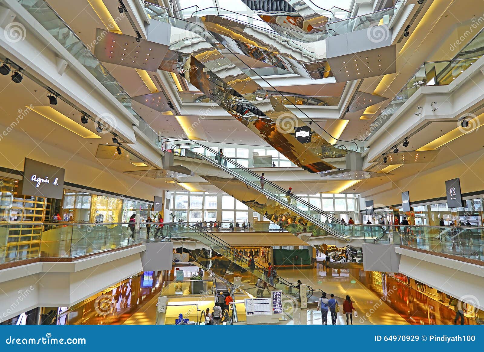 Festival Walk Shopping Mall, Hong Kong Editorial Stock Image - Image of ...