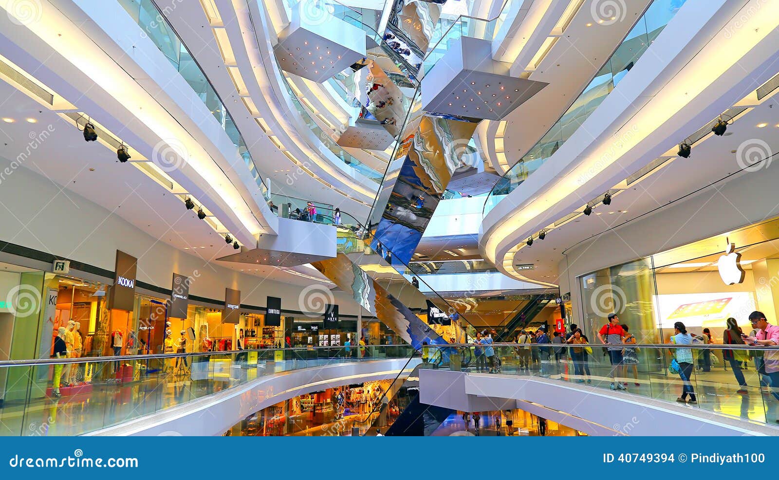 Festival Walk Shopping Mall, Hong Kong Editorial Stock Image - Image of ...