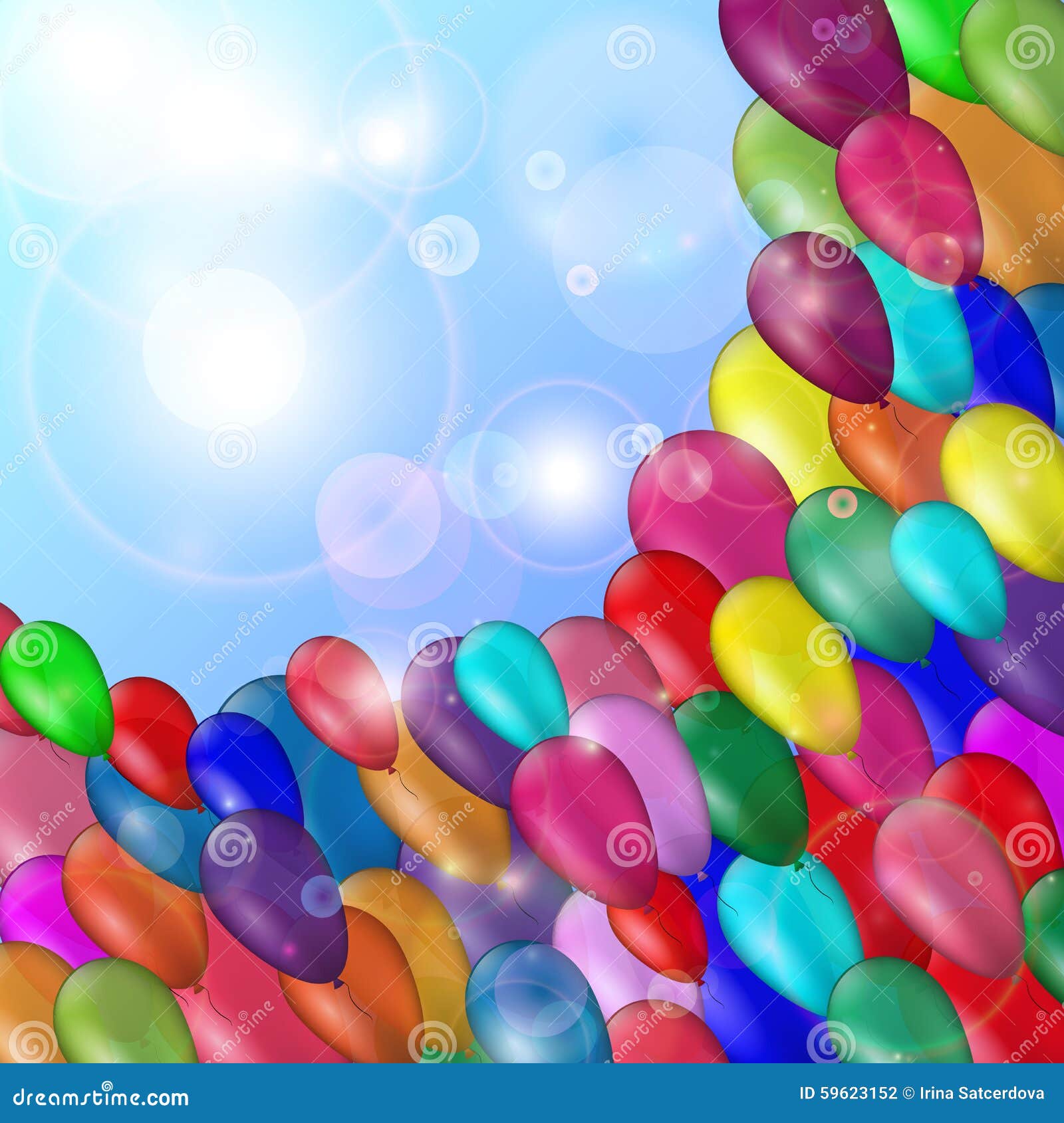 Festive balloons stock vector. Illustration of colorful 59623152