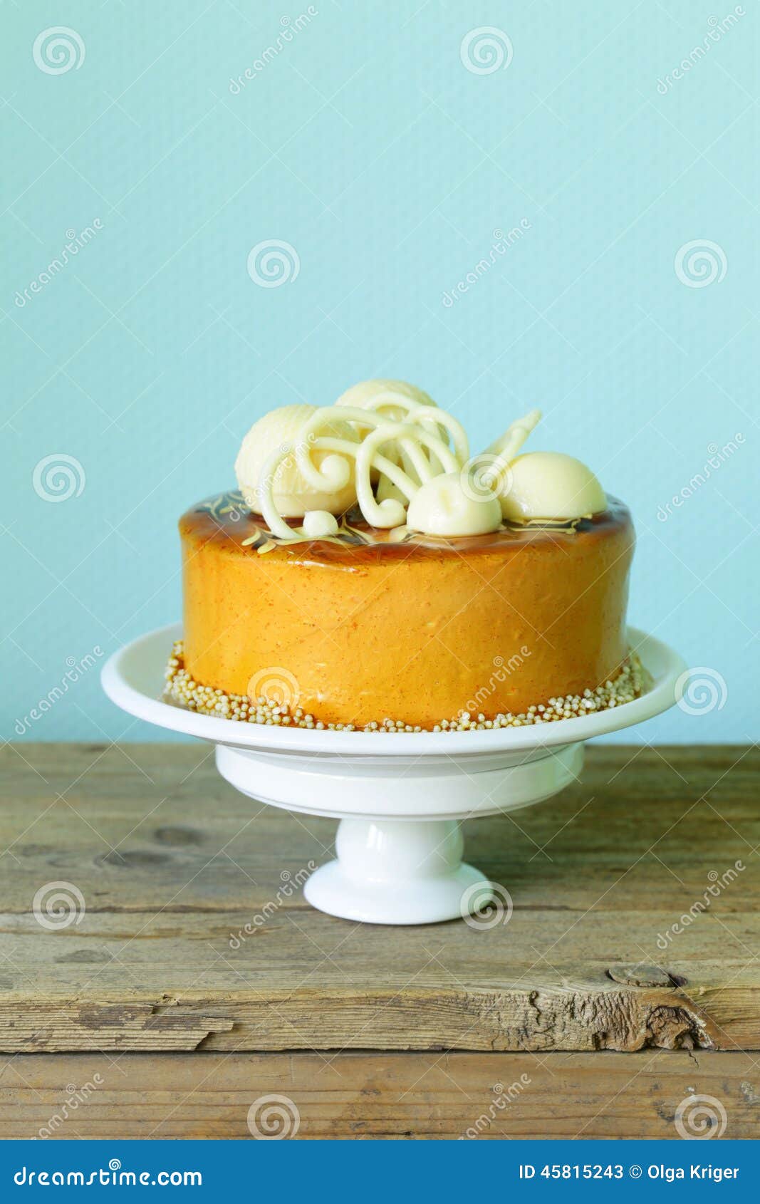 Festive Beautiful Caramel Biscuit Cake Stock Image Image of chocolate