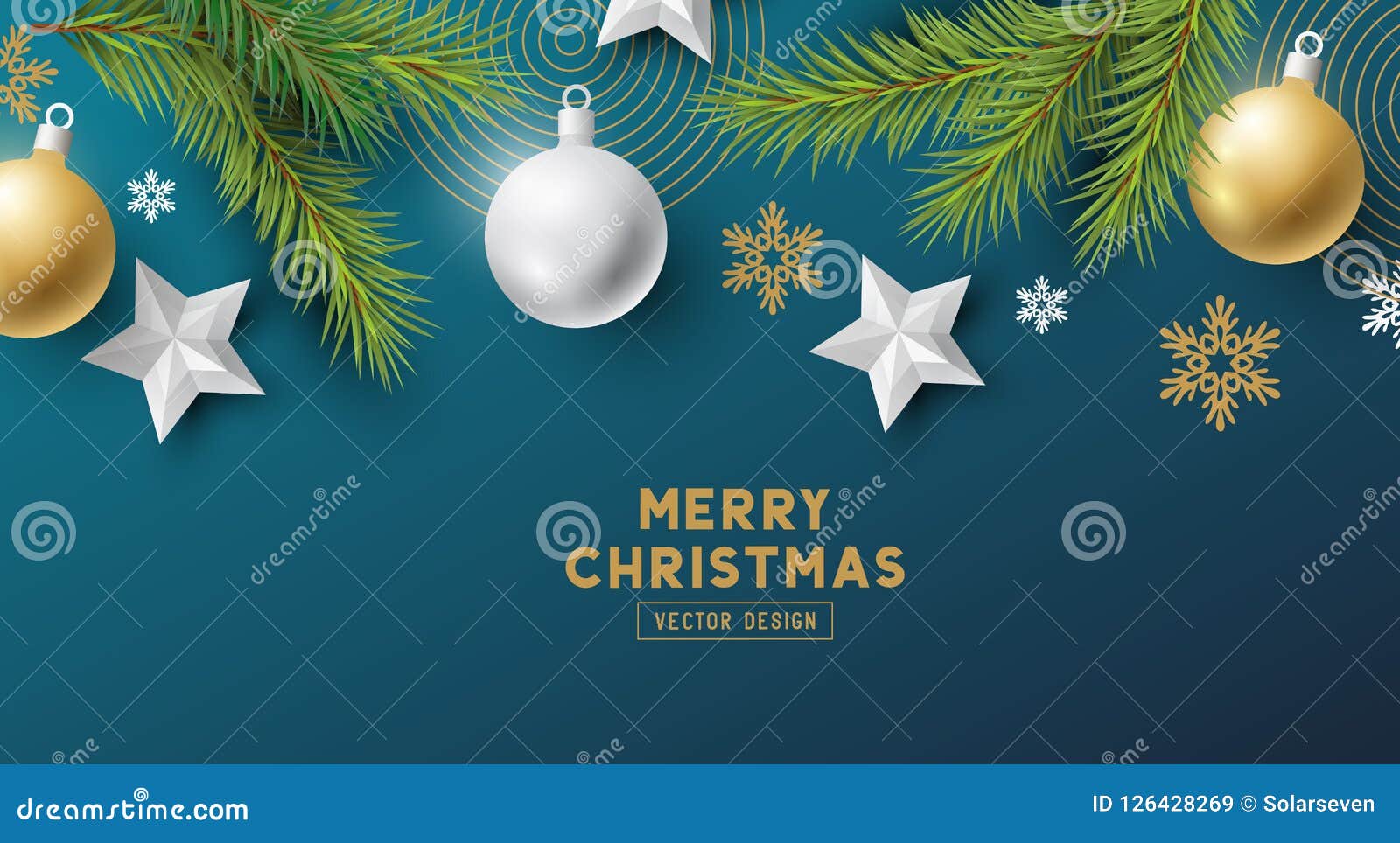 Festive Christmas Banner Vector Elements Stock Vector - Illustration of greeting, promotion 