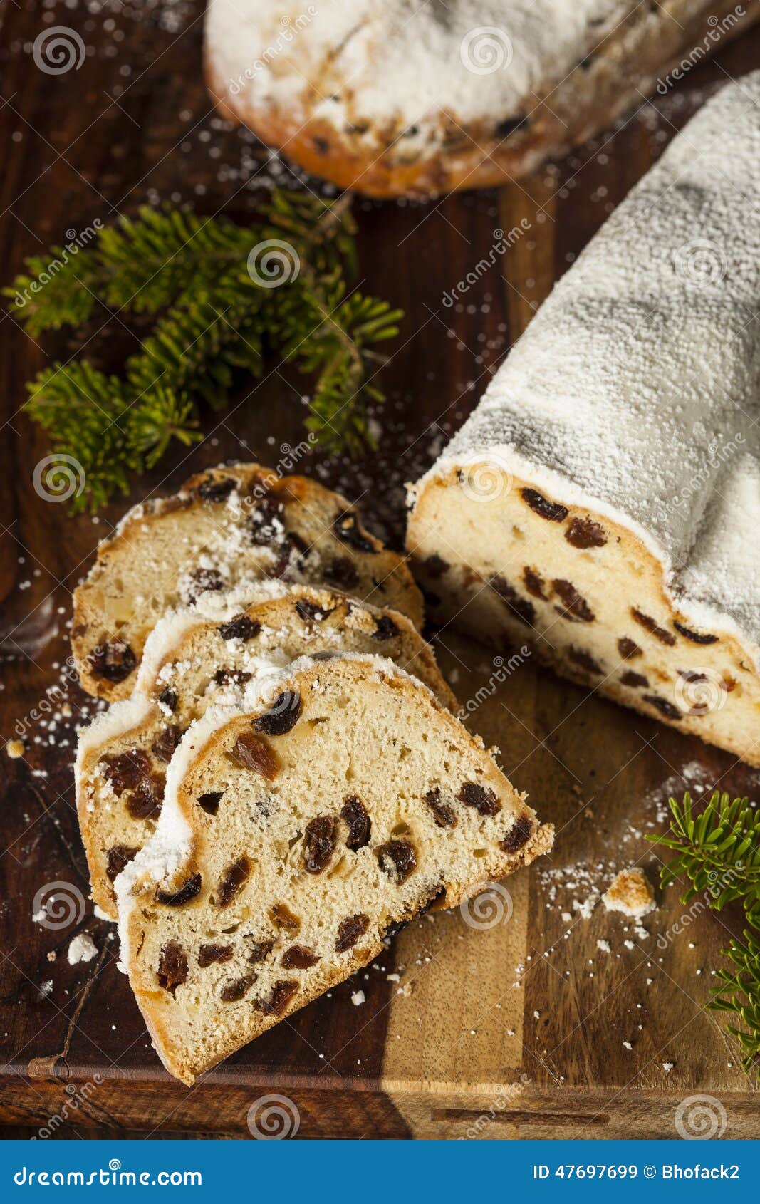 Festive Christmas German Stollen Bread Stock Image Image of stollen, pastry 47697699