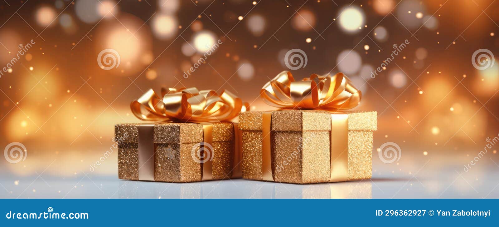 festive christmas gifts displayed in drendered background space for text