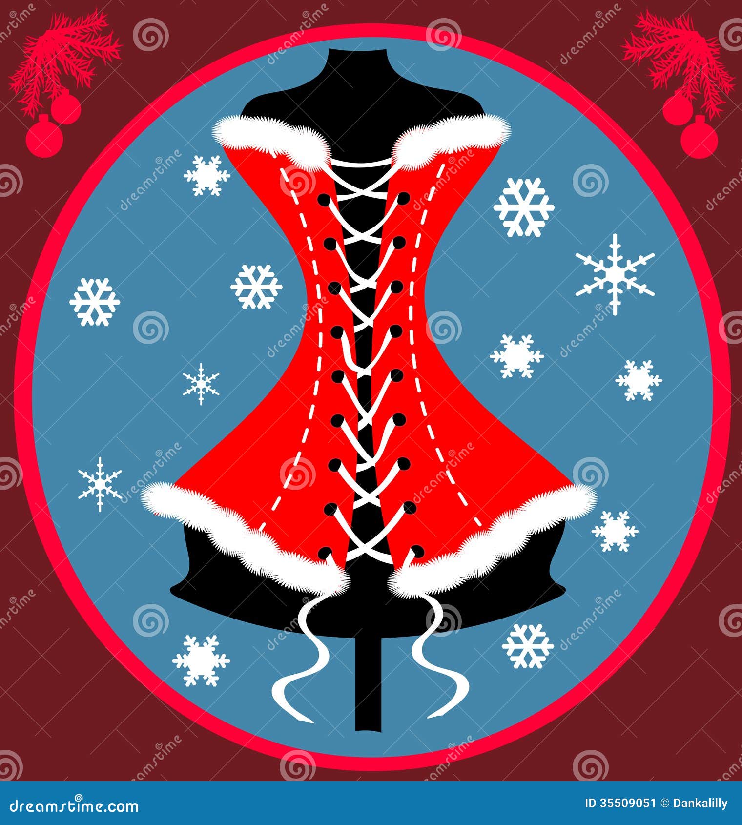 Festive corset stock vector. Illustration of clothing - 35509051