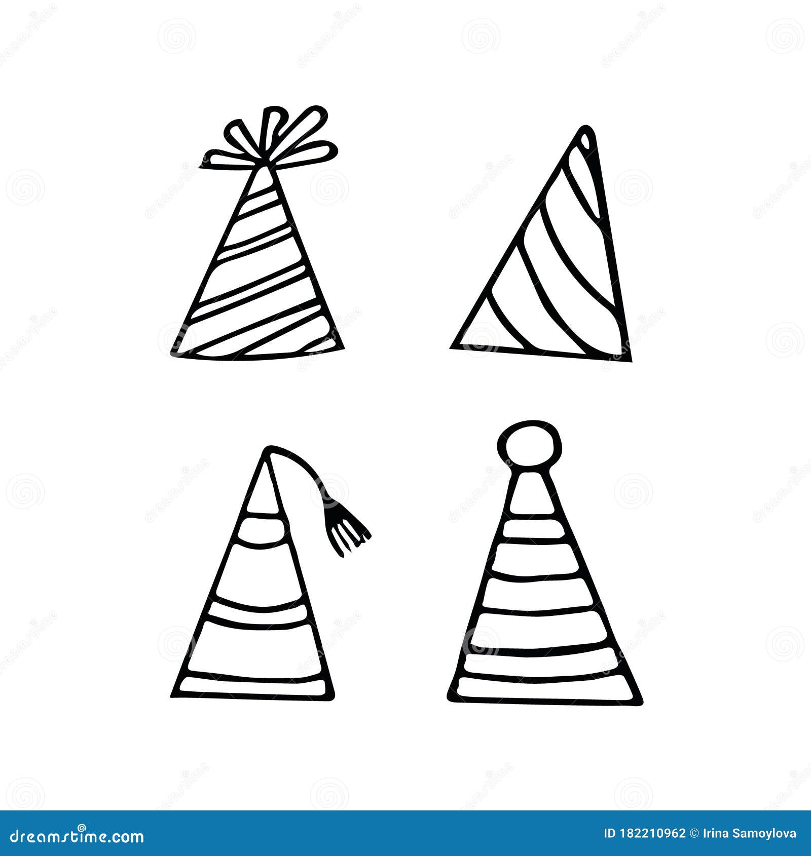 Birthday Hat Black And White Clipart Images For Free Download - Pngtree