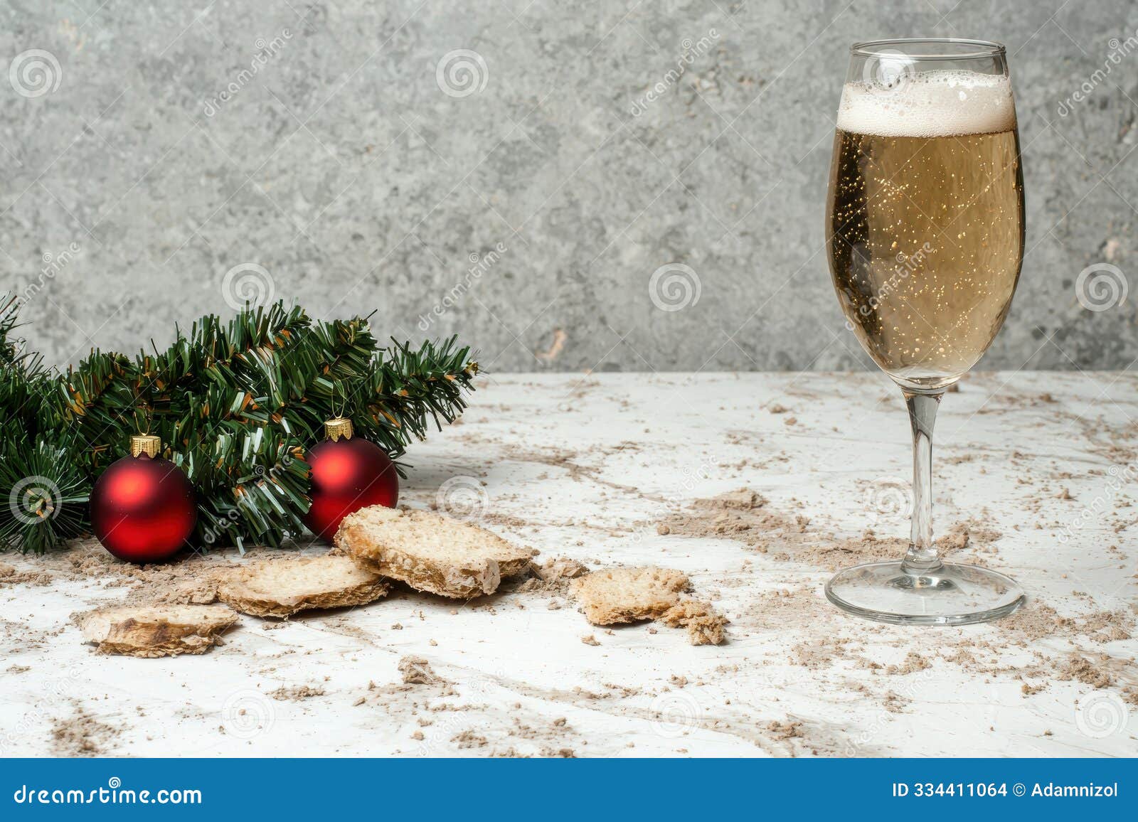 festive holiday drink and decorations