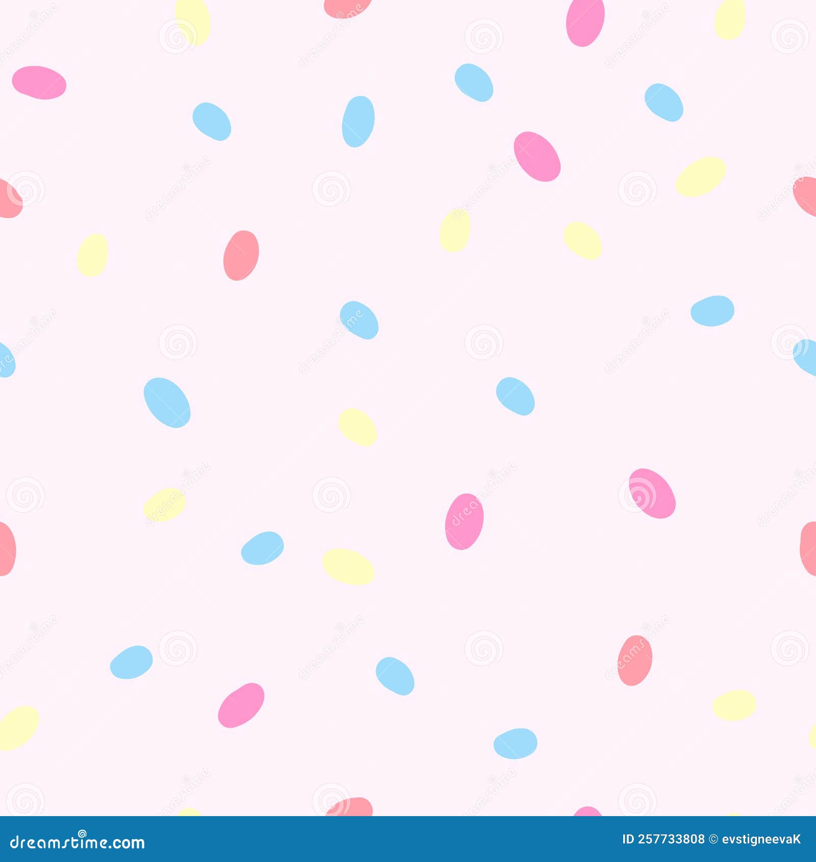 Festive Multicolored Confetti, Vector Seamless Pattern in the Style of