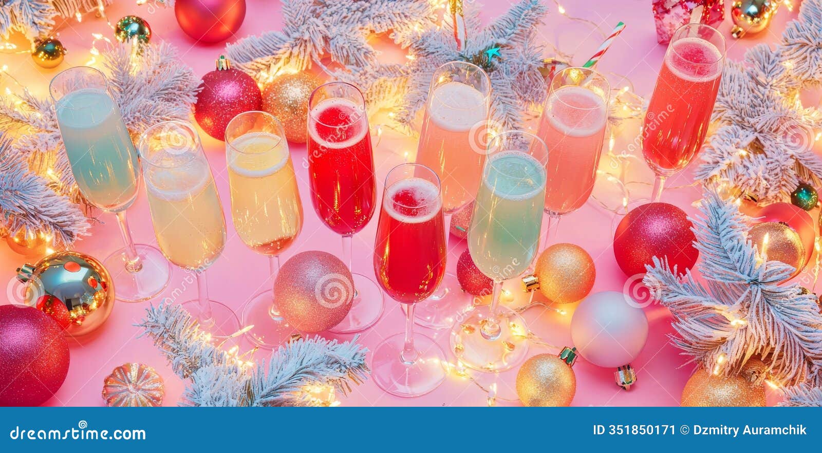 a festive occasion with lively drinks and shimmering lights at a seasonal celebration.