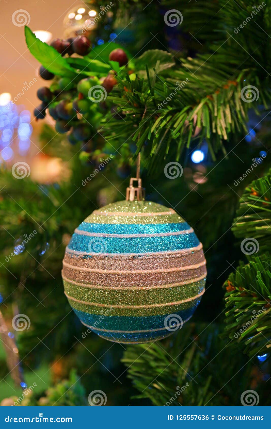 Festive Season Decorations with Multi Color Ball Shaped Glitter ...