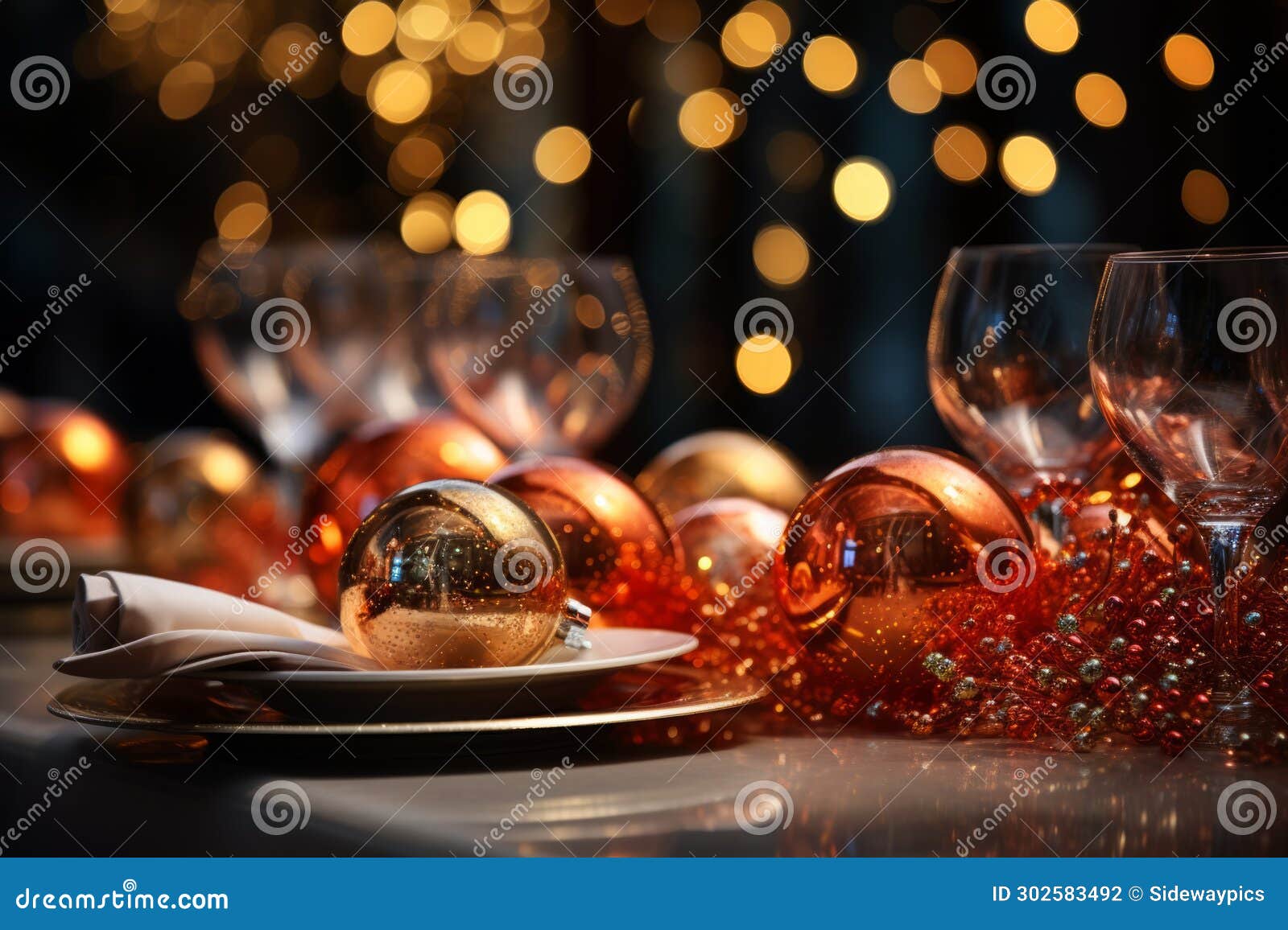 festive table settings - generative ai