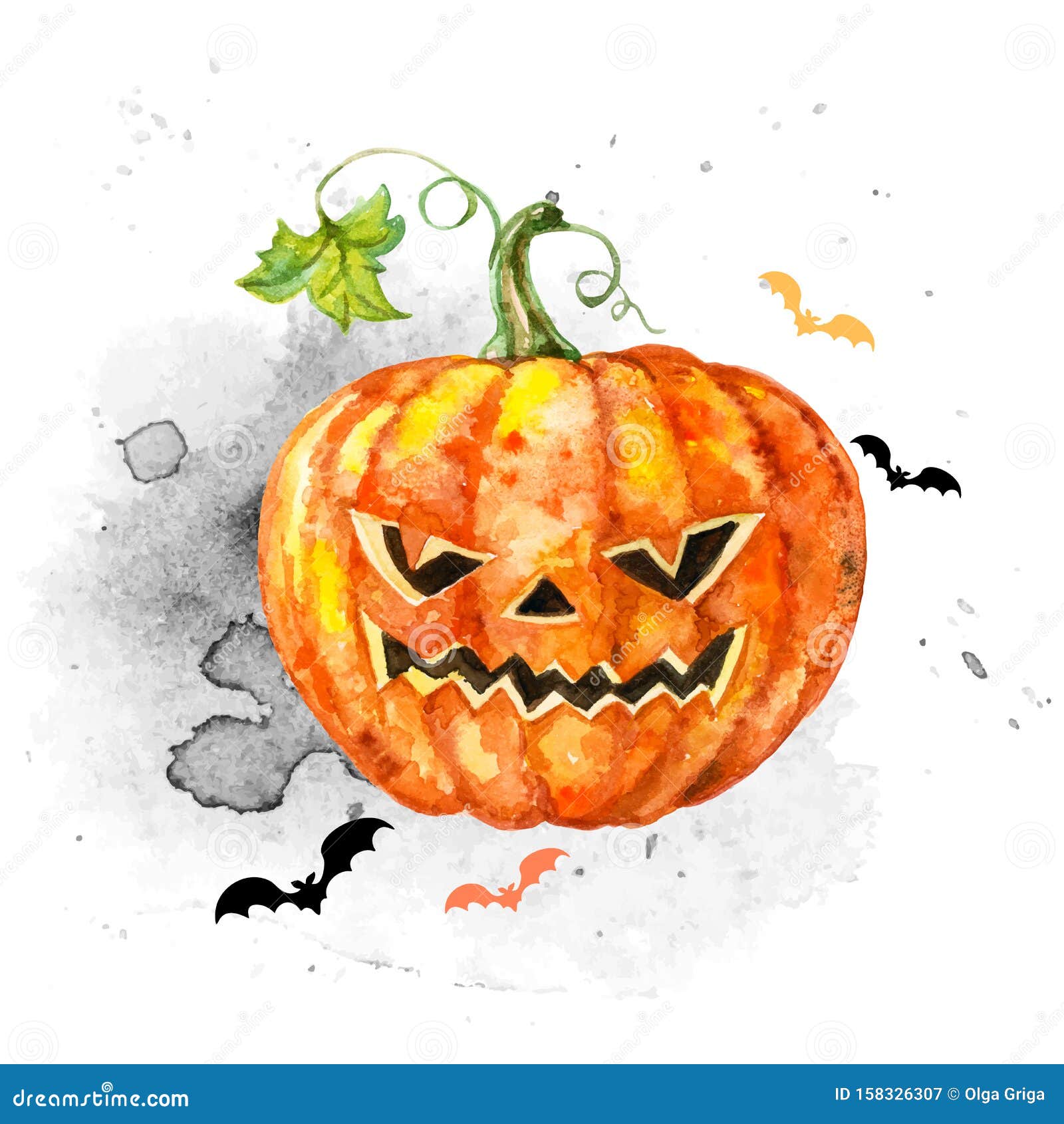 Watercolor Pumpkin Svg - 1790+ File for Free