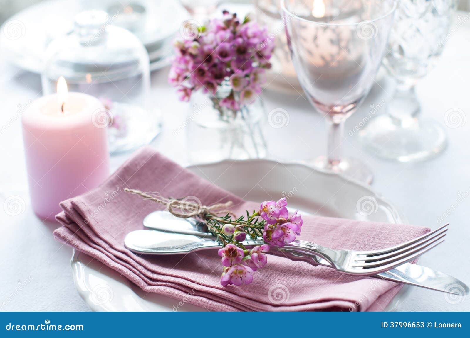 Festive Wedding Table Setting Stock Image - Image of ...