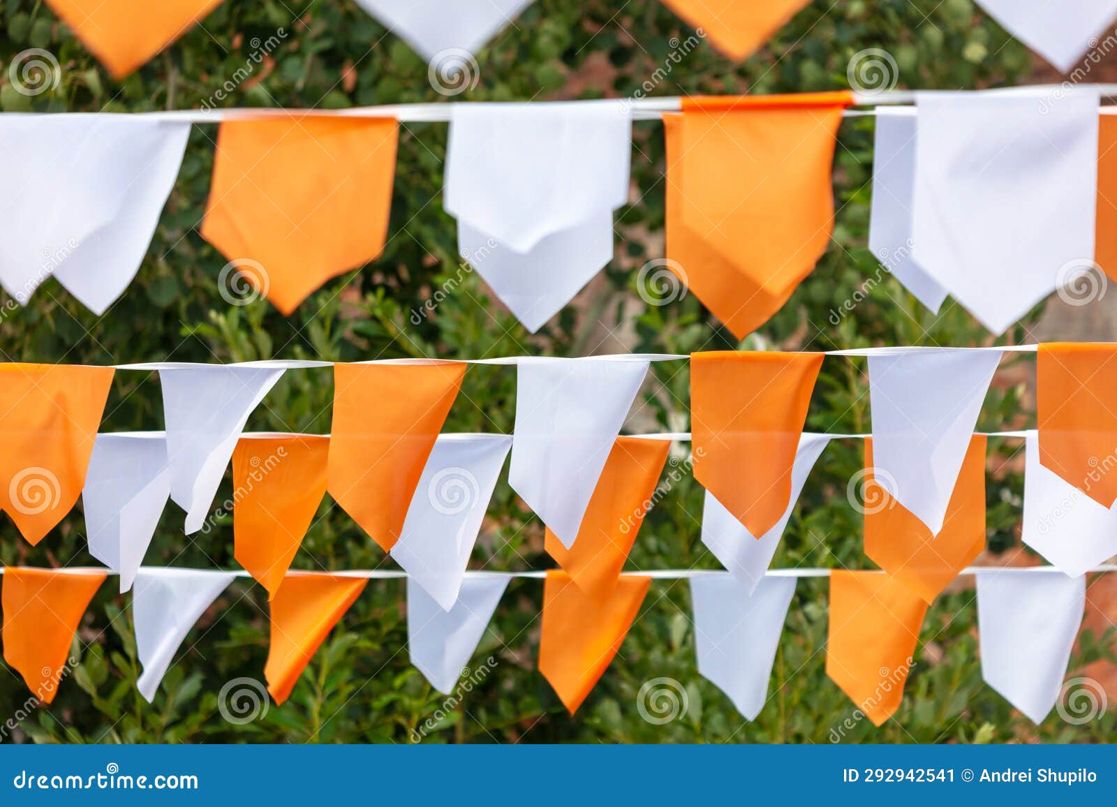Festive Whiteorange Flags As a Background Stock Image Image of