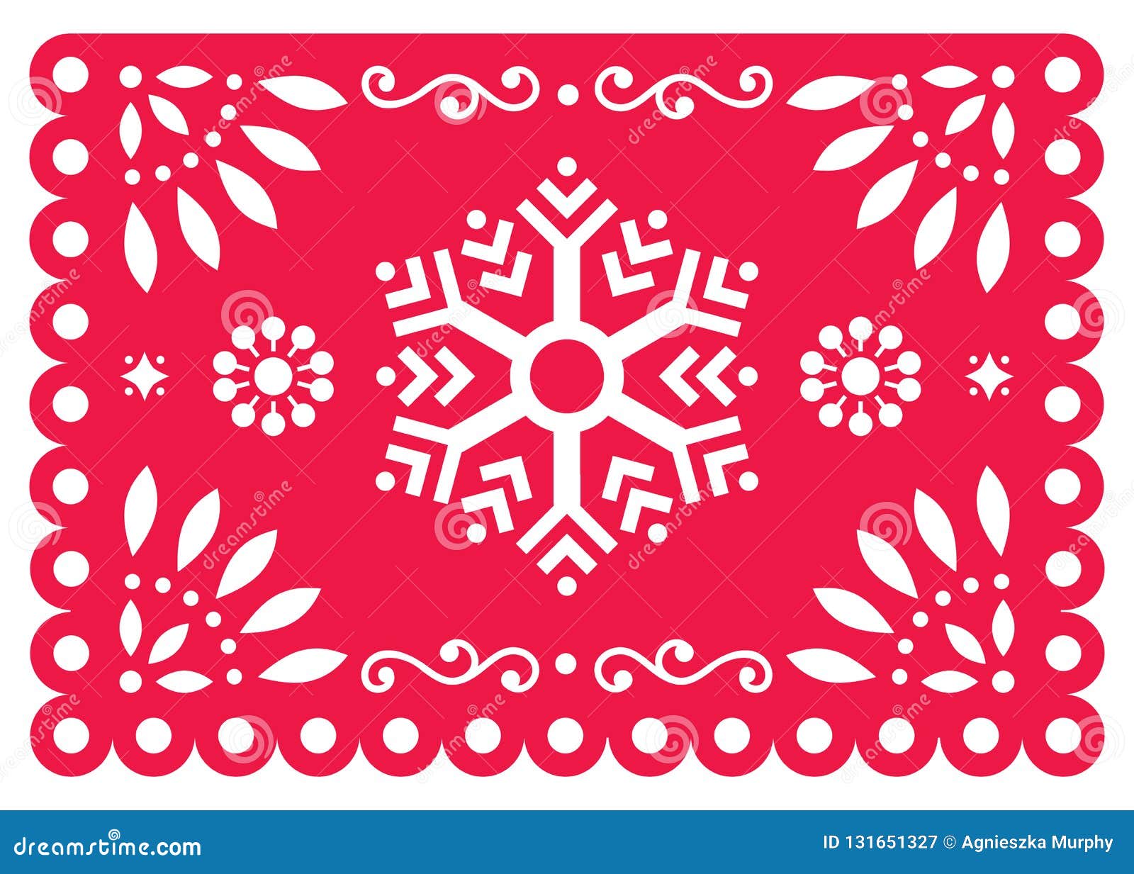 Red Christmas snowflake Print Paper Christmas utenciles party