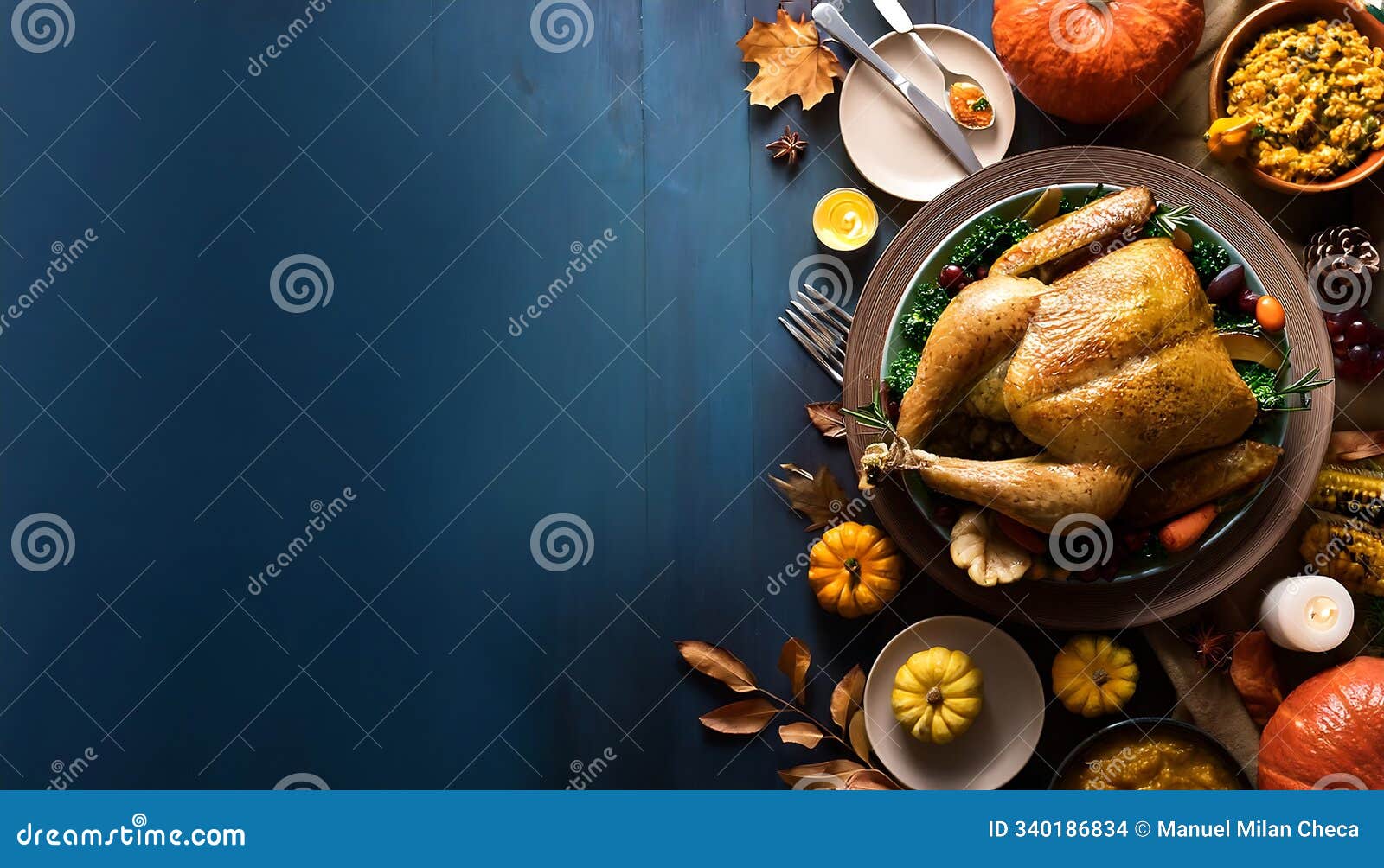 festively roasted whole turkey with seasonal vegetables and herbs in warm holiday setting.