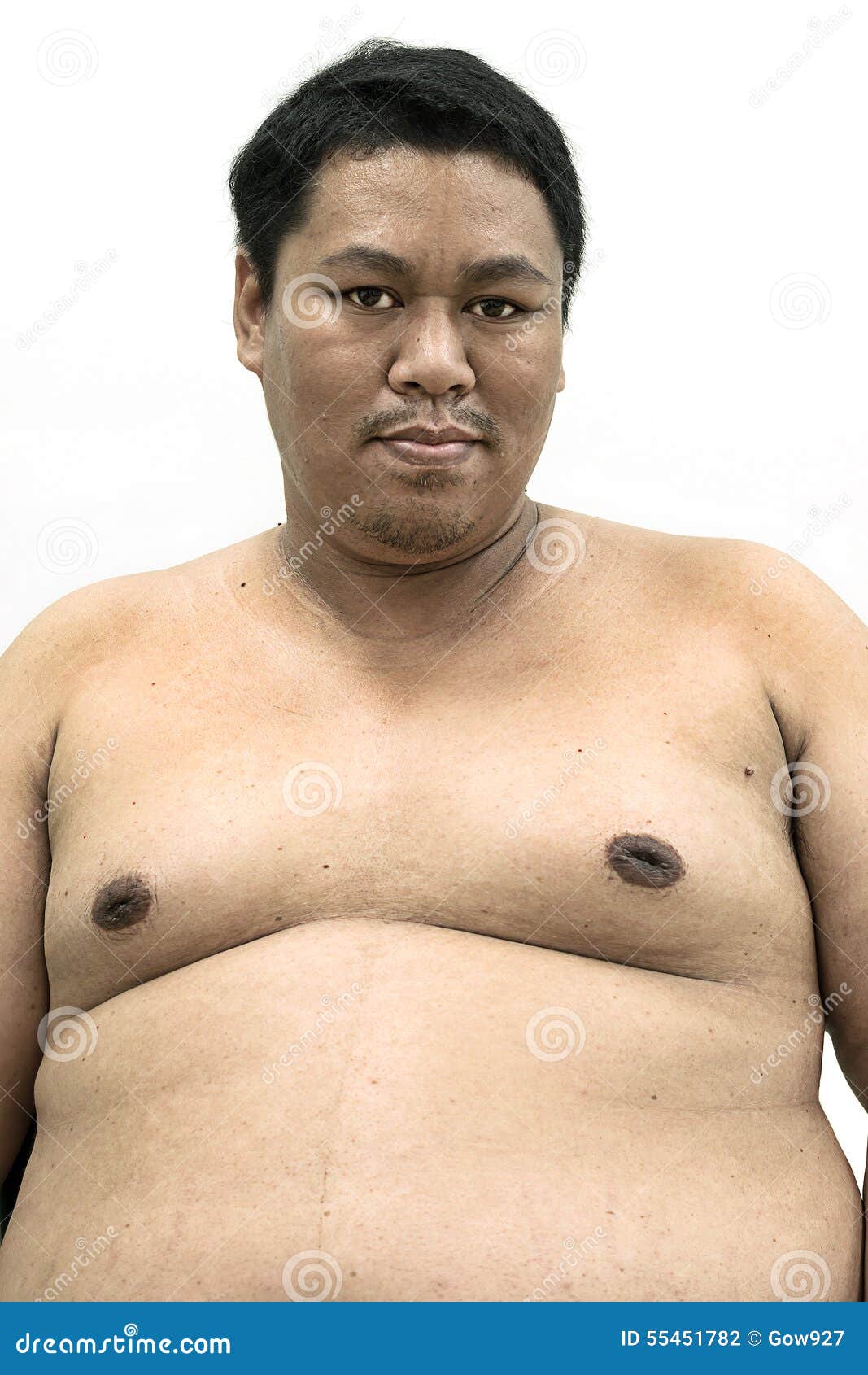 naken mager asiatisk