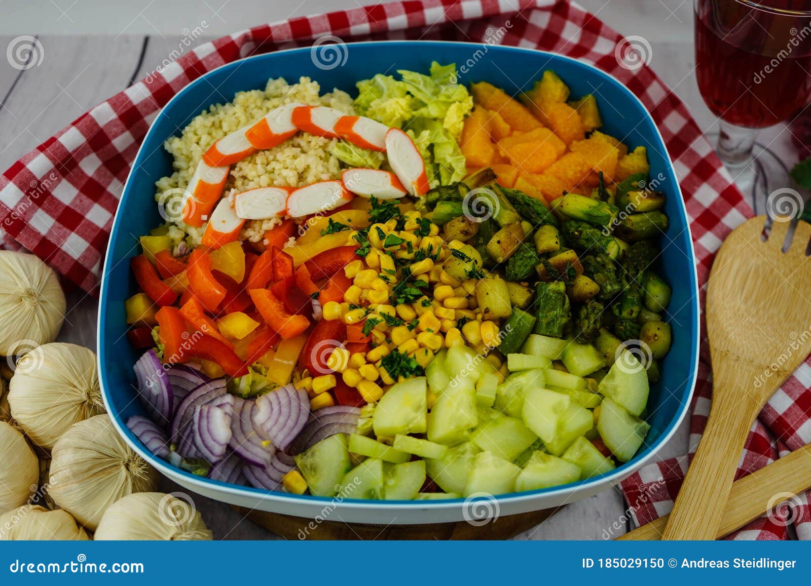 Feta surimi salad stock photo. Image of goats, filets 185029150