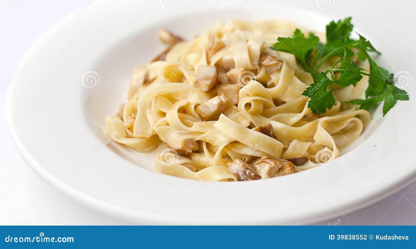 Fettuccine Mit Porcini Pilzen Stockfoto - Bild von getränk, organisch ...