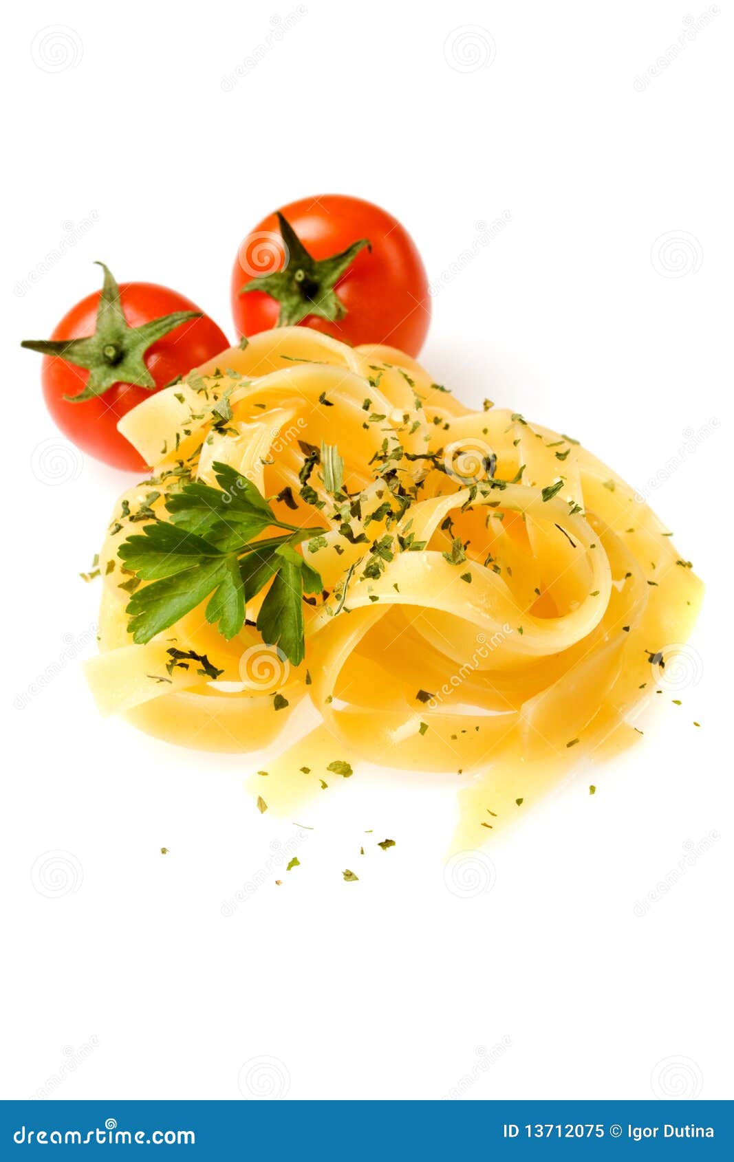 Fettuccine Pasta with Cherry Tomato Stock Image Image of vegetarian