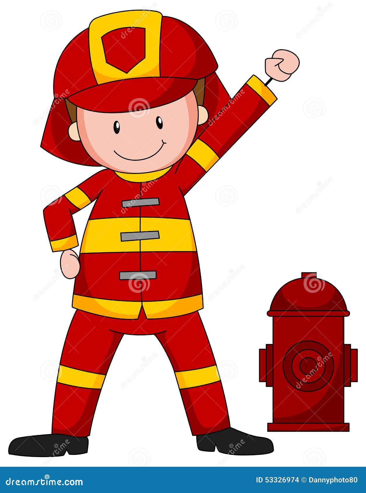 Feuerwehrmann vektor abbildung. Illustration von alleine - 53326974