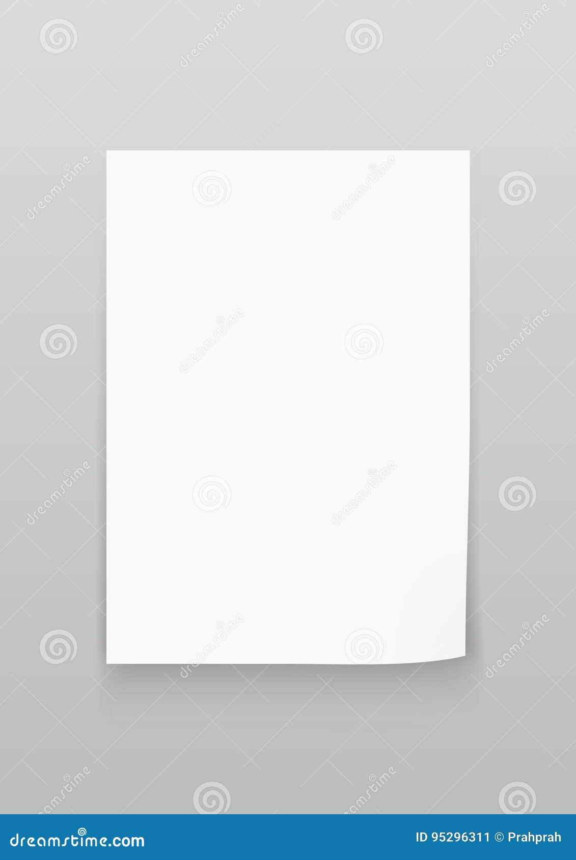 Feuille Blanche De Taille Du Papier A4 Illustration de Vecteur -  Illustration du page, affaires: 95296311