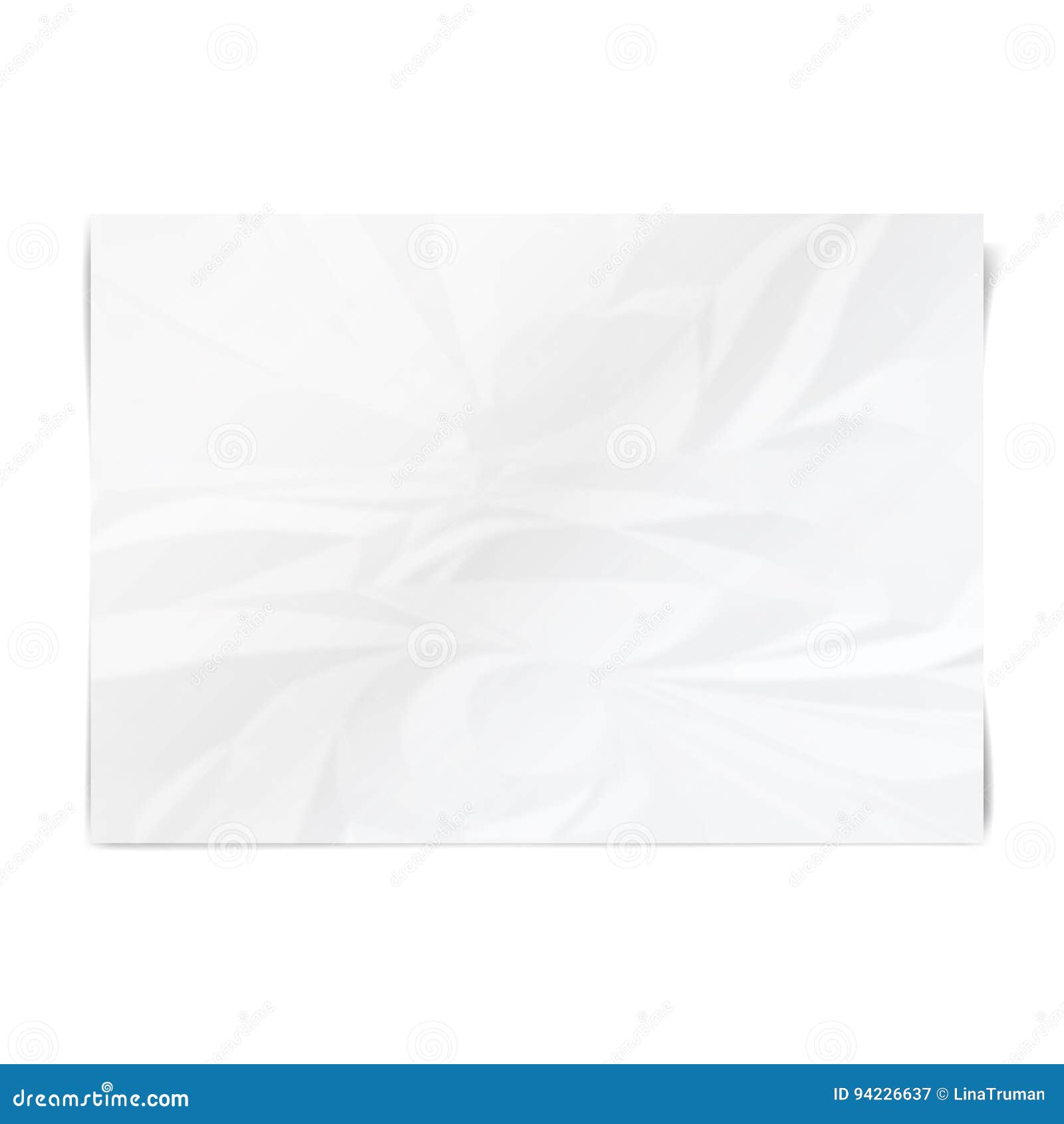 Feuille Blanche Realiste De Papier Chiffonne Texture De Papier Froissee Illustration De Vecteur Illustration Du Blanc Ombre