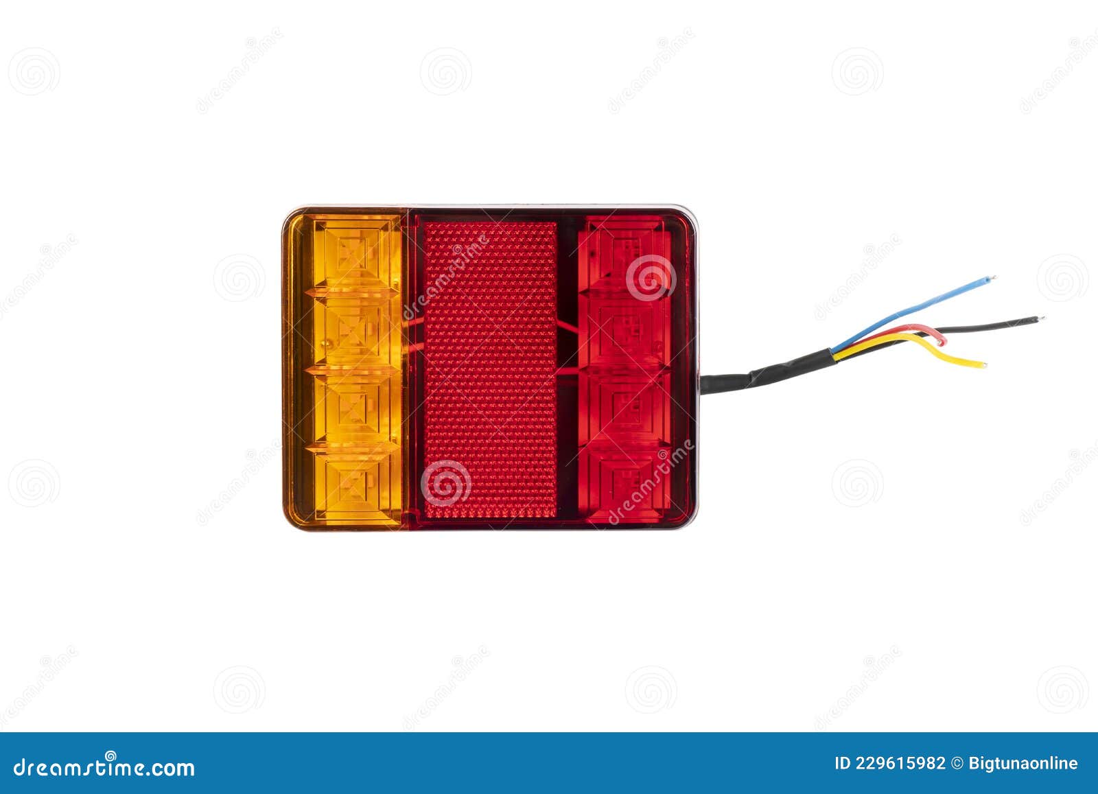 Feux Led Pour Remorque Isolée Sur Fond Blanc. Camionnette Feu