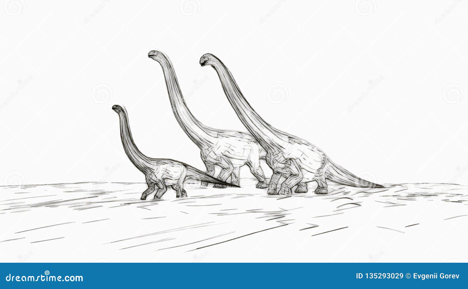 Diplodocus. Sketch. Engraving style. Vector illustration Stock Vector |  Adobe Stock