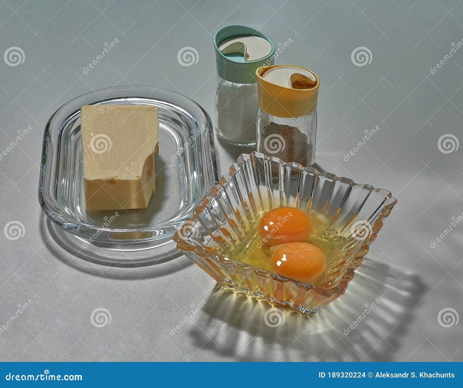 Few Ingredients for Preparing Simple Fried Eggs Stock Photo Image of