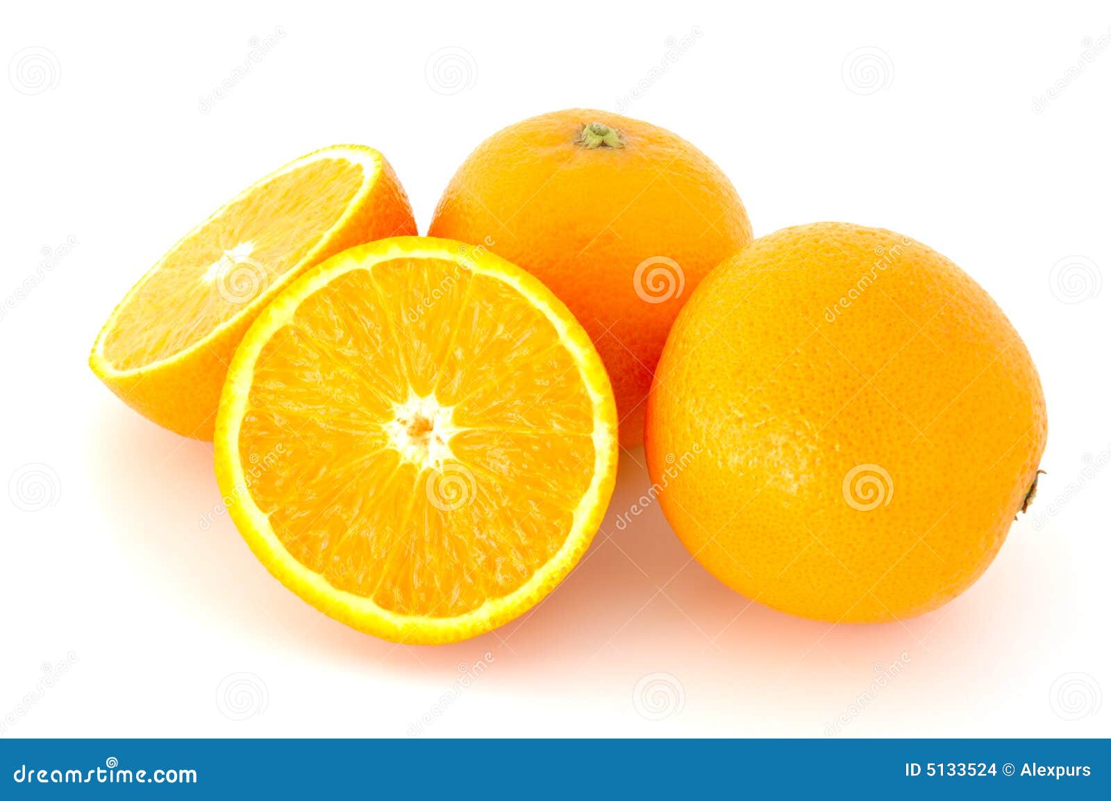 few juicy oranges.