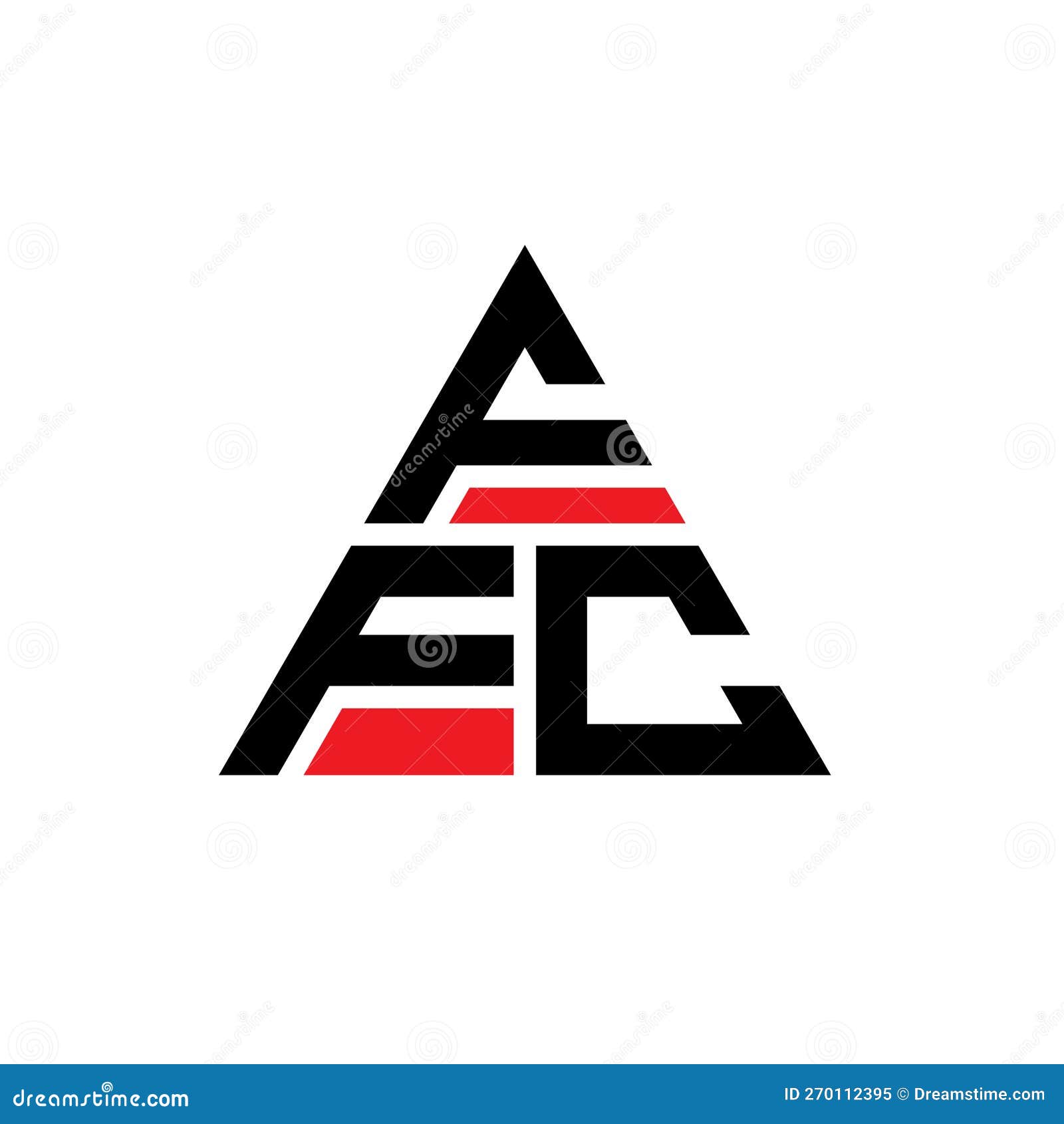 ffc triangle letter logo  with triangle . ffc triangle logo  monogram. ffc triangle  logo template with red