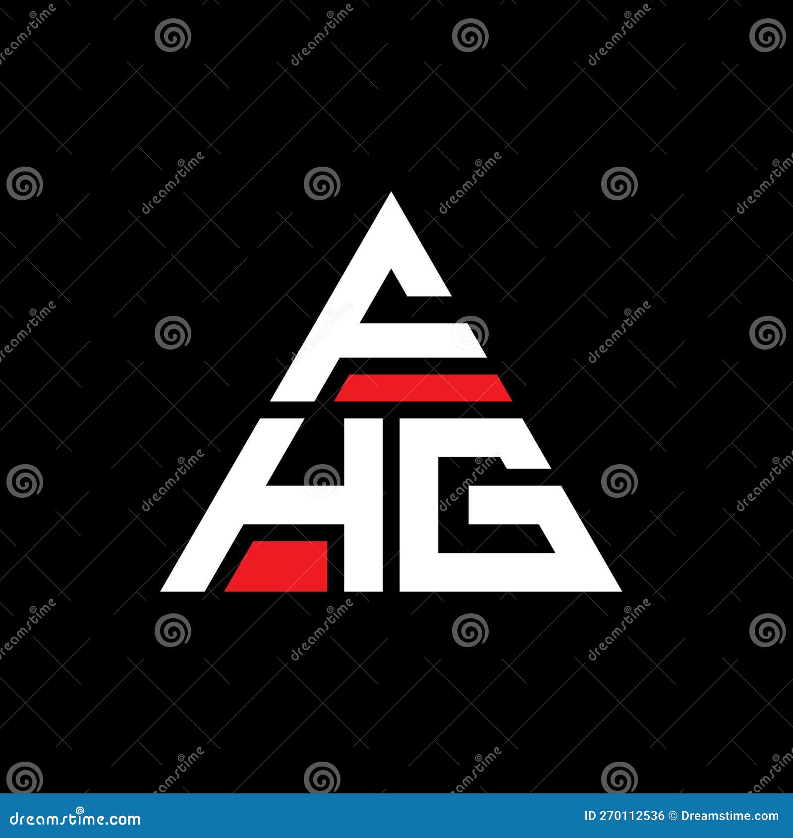 fhg triangle letter logo  with triangle . fhg triangle logo  monogram. fhg triangle  logo template with red