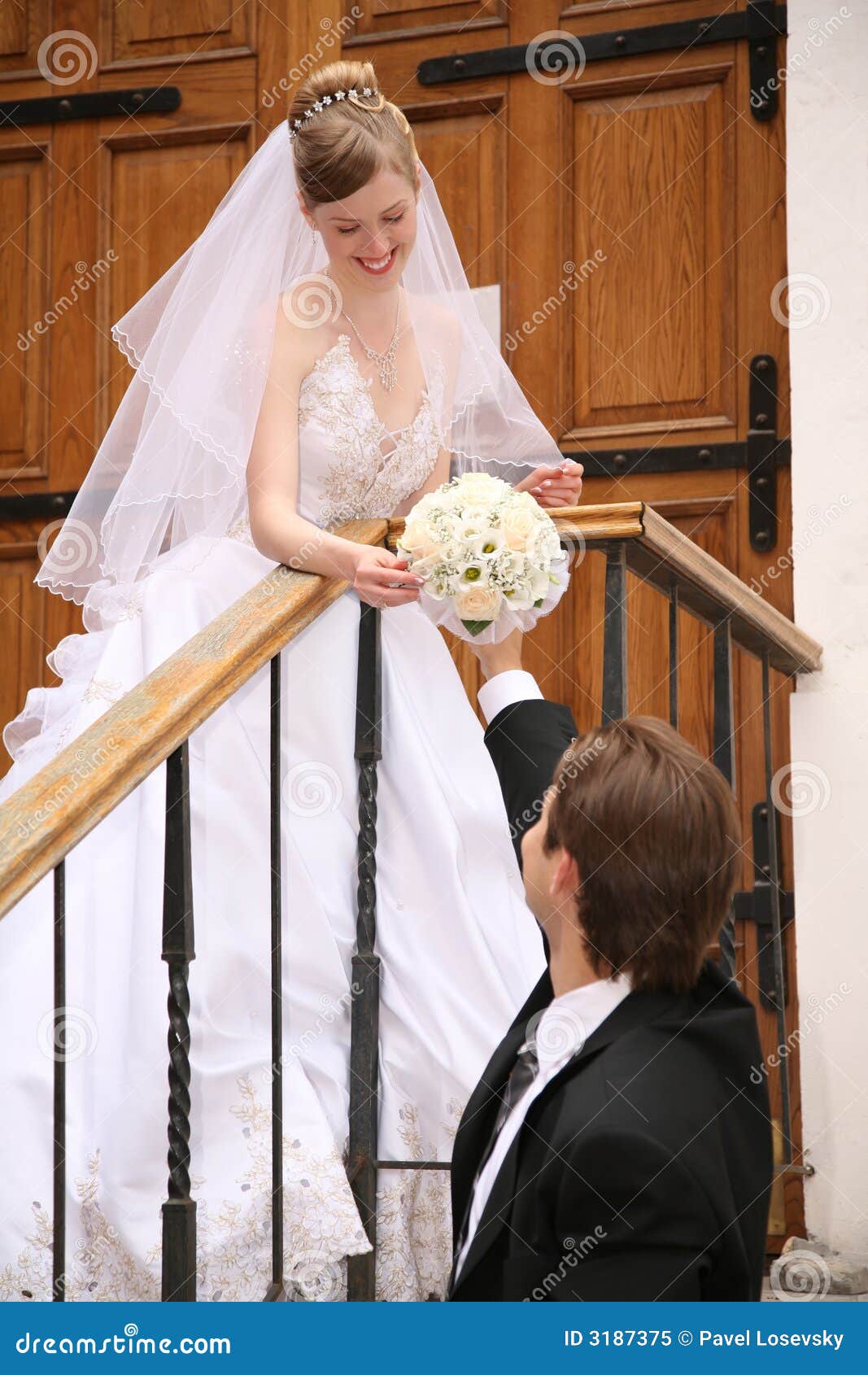 Fiance and the bride stock image. Image of happiness, marry 3187375
