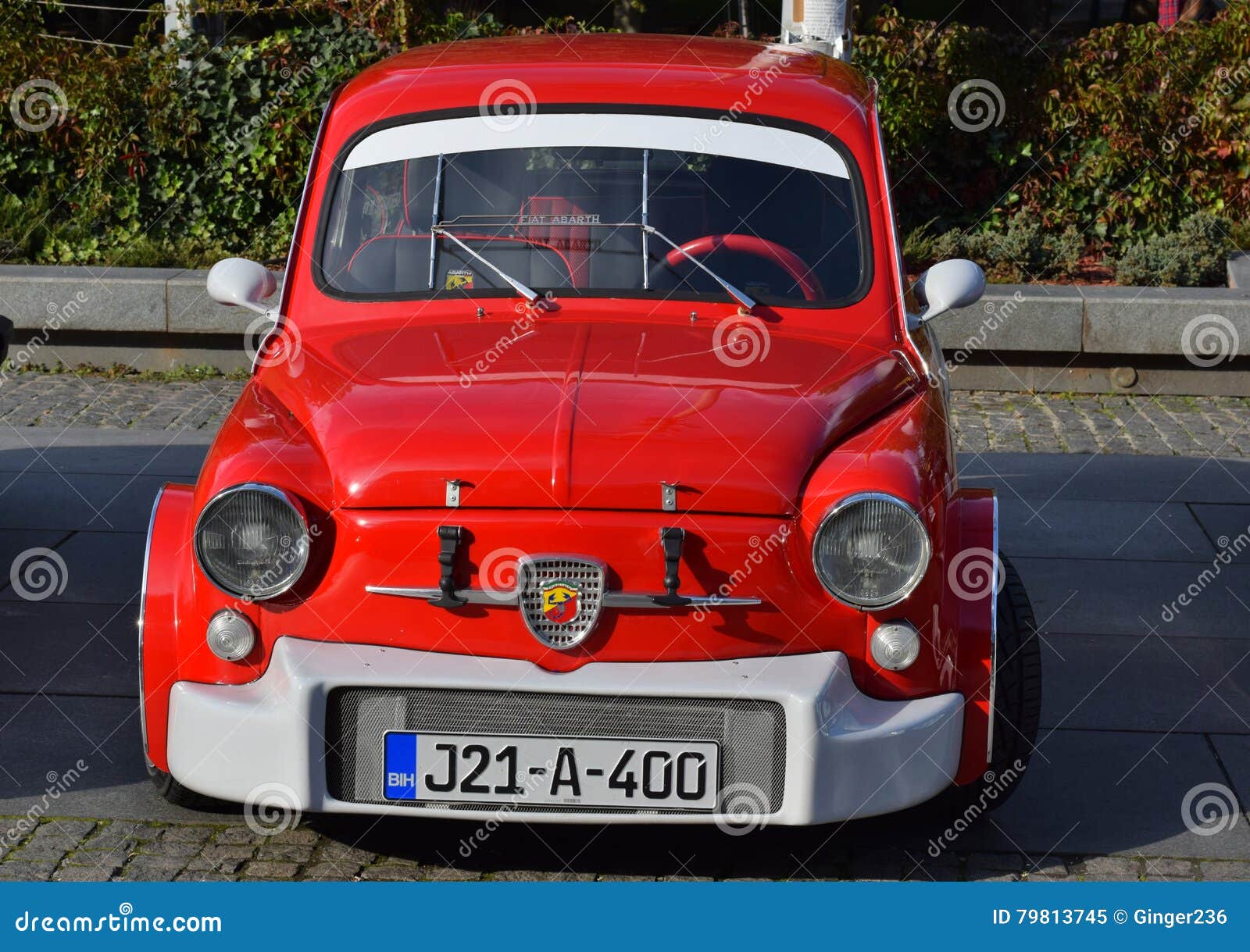 Fiat 500 Abarth Oldtimer Model Beautifull Red And White Trim Editorial Image Image Of Abarth Trim