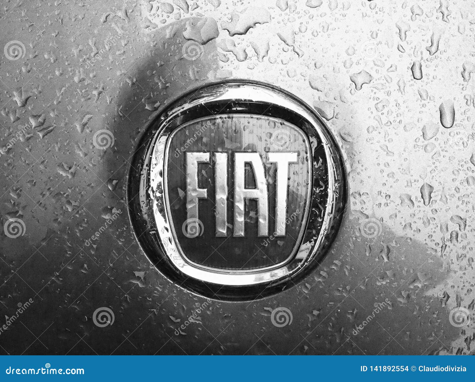Fiat Logo on a Car in Turin in Black and White Editorial Stock Image -  Image of piemonte, europe: 141892554