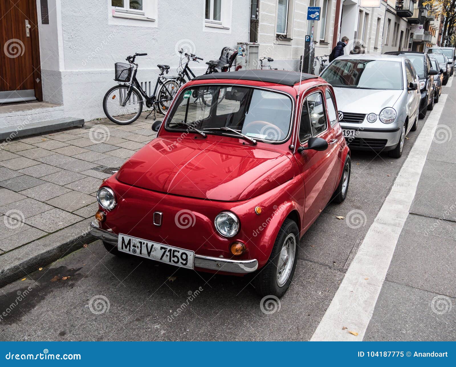 Fiat 500 oldtimer editorial image. Image of germany - 104187775