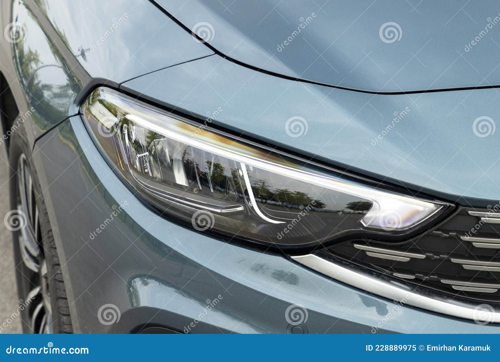 Fiat Tipo Egea 2018 Fog Light Led Editorial Stock Photo - Image of