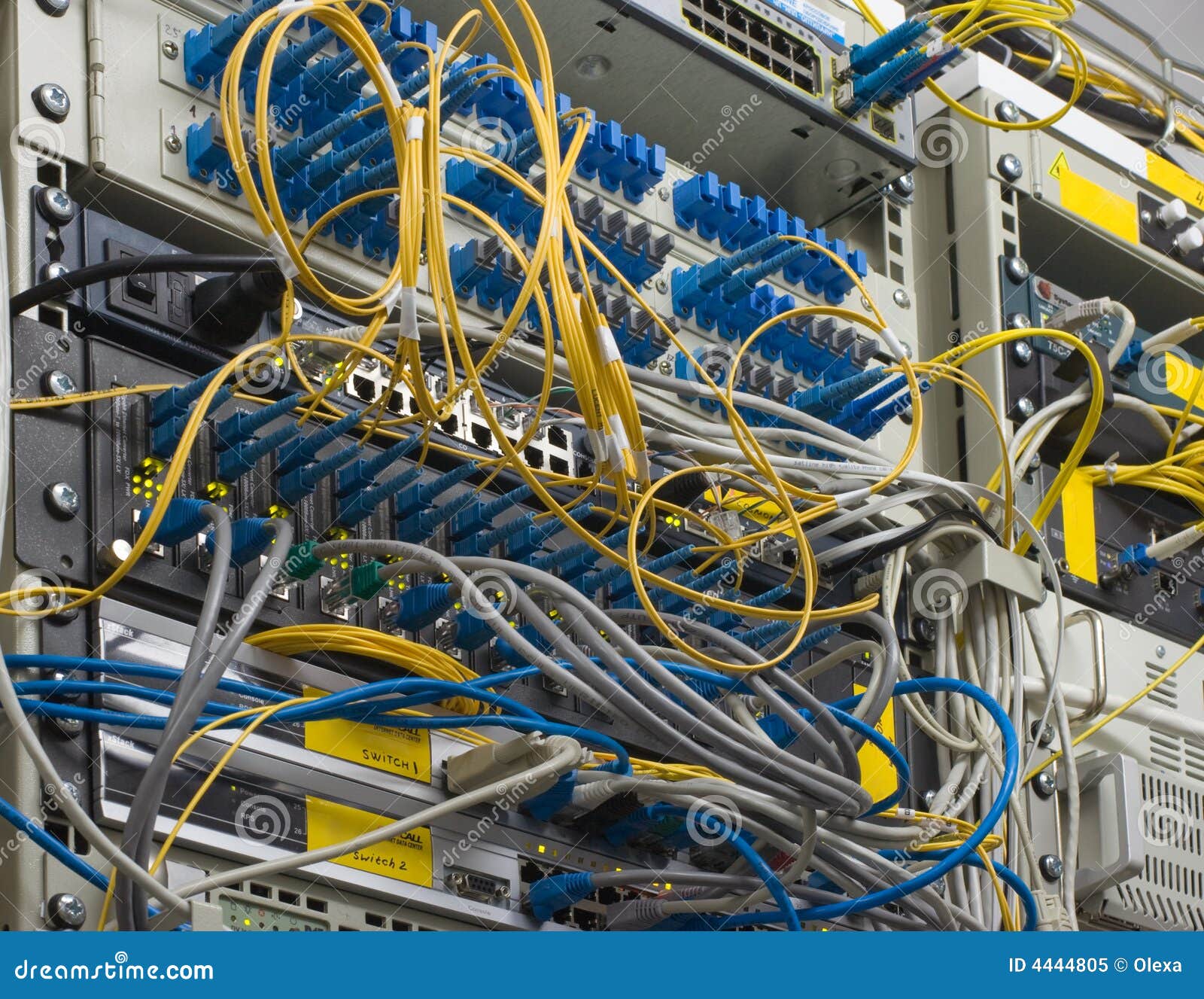 Fiber connection stock image. Image of datacenter, center 4444805