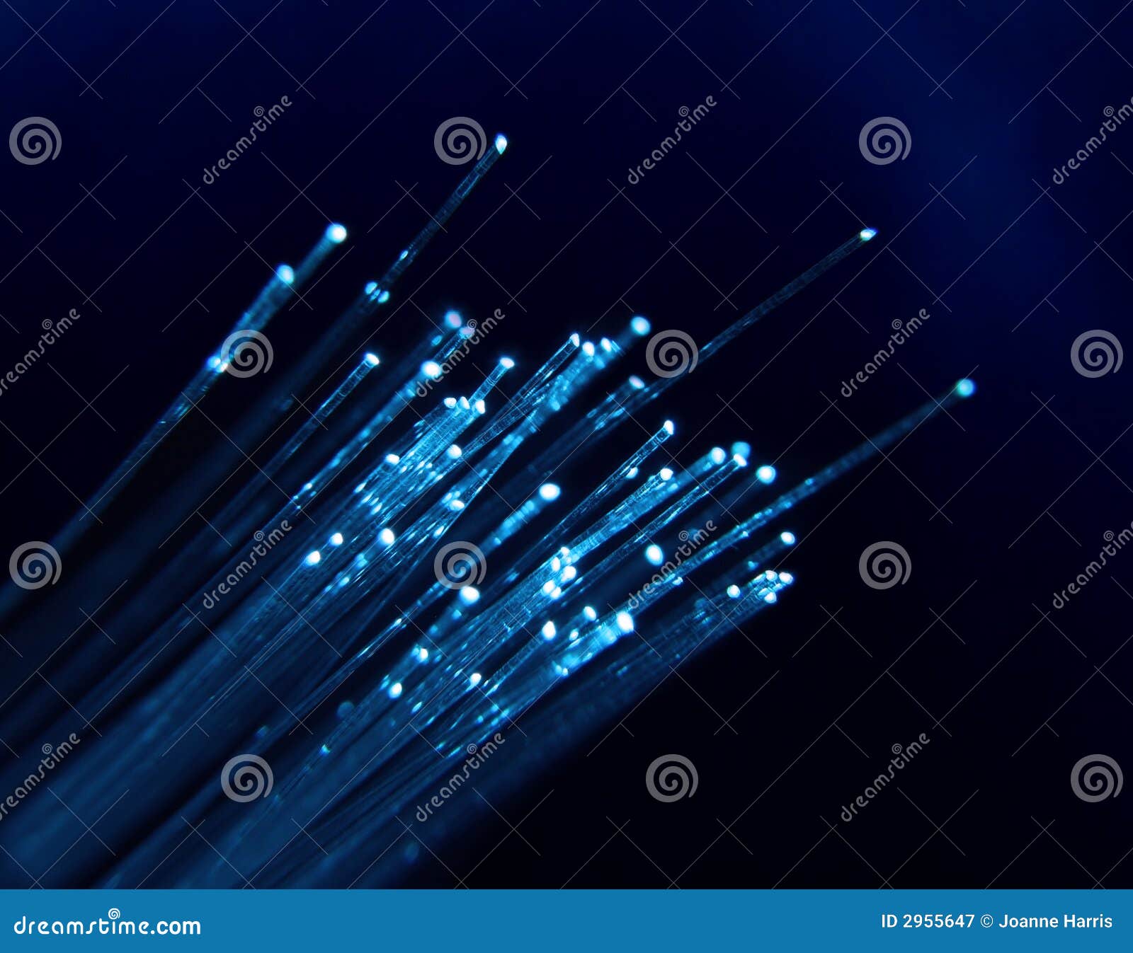 fiber optic cable on blue