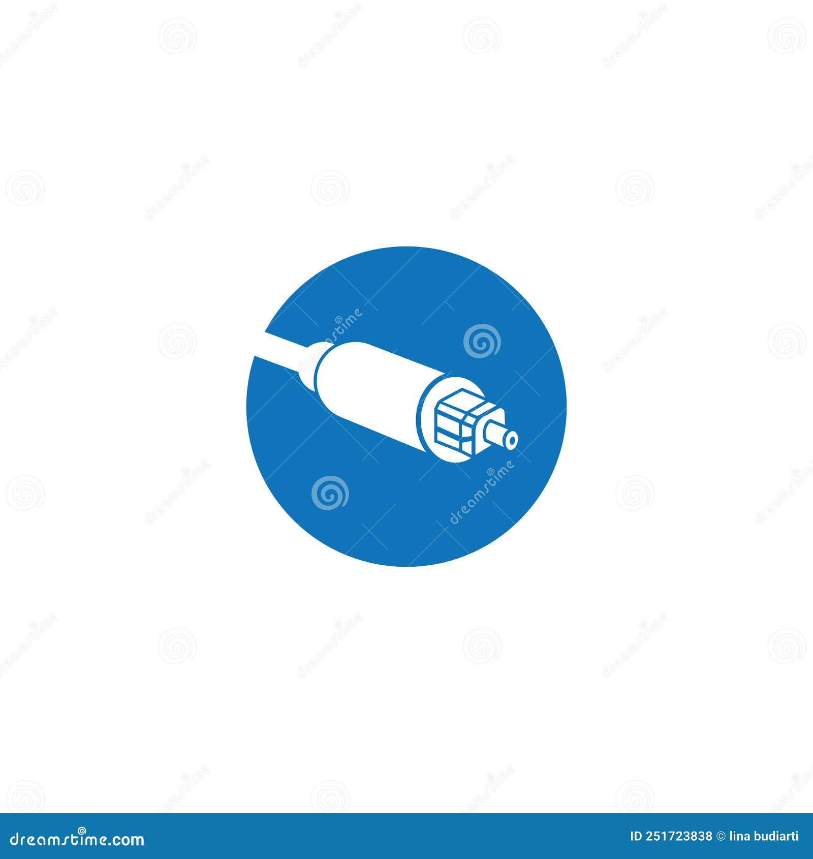 Fiber optic cable icon stock vector. Illustration of vector 251723838