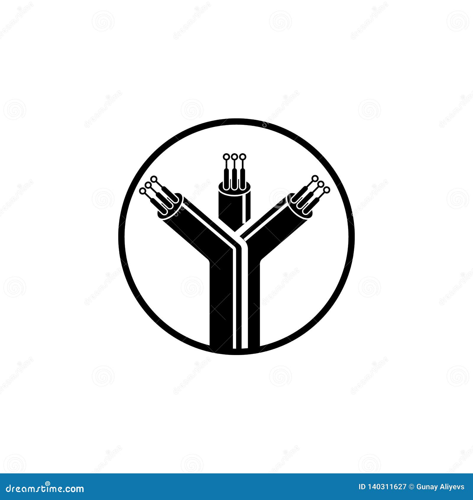 Fiber Optic Cables Icon. Element of Internet Connection Icon. Premium