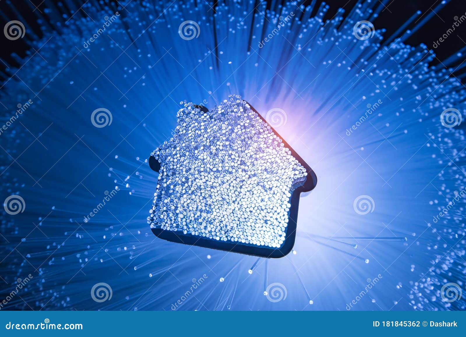 Fiber Optic Connection To House Stock Photo Image of fiber, broadband