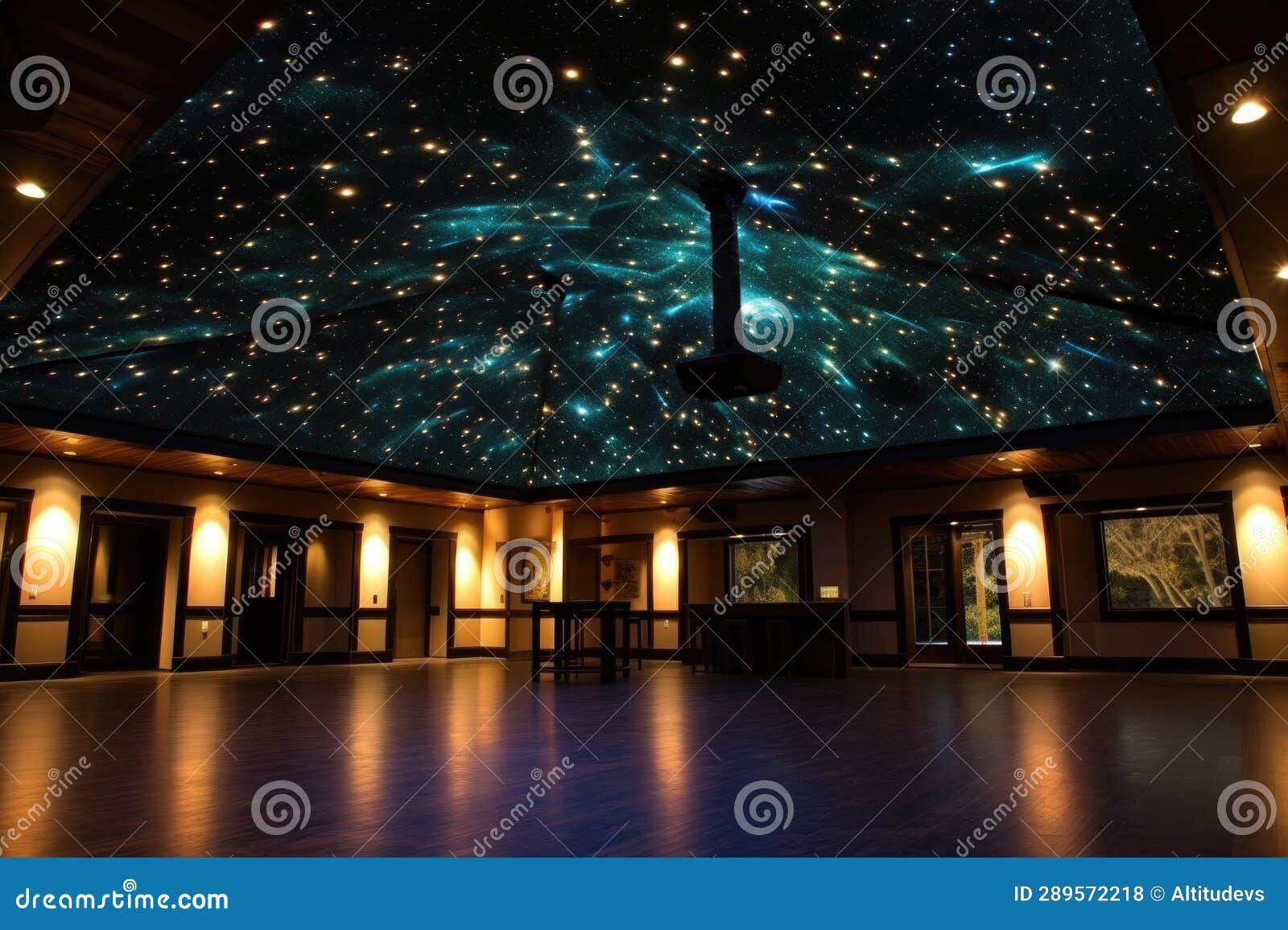 Fiber Optic Galaxy Ceiling with Constellations Stock Photo Image of