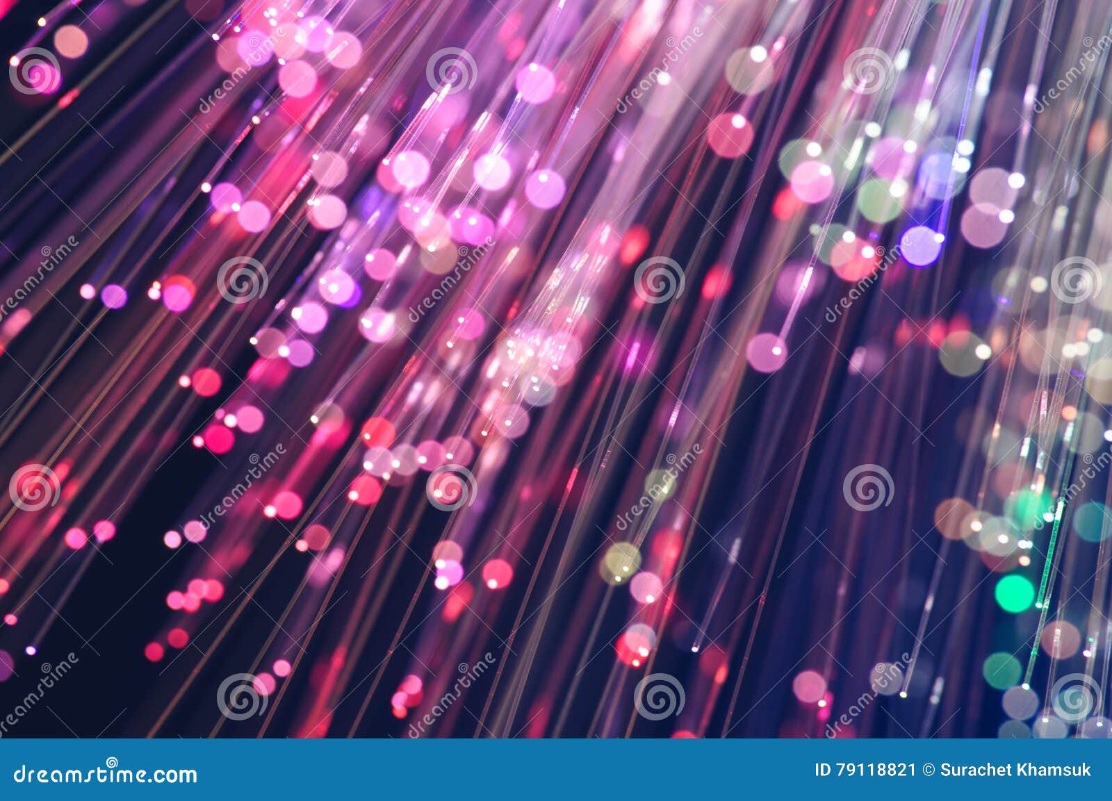 Fiber Optics Lights Abstract for Background Stock Image Image of