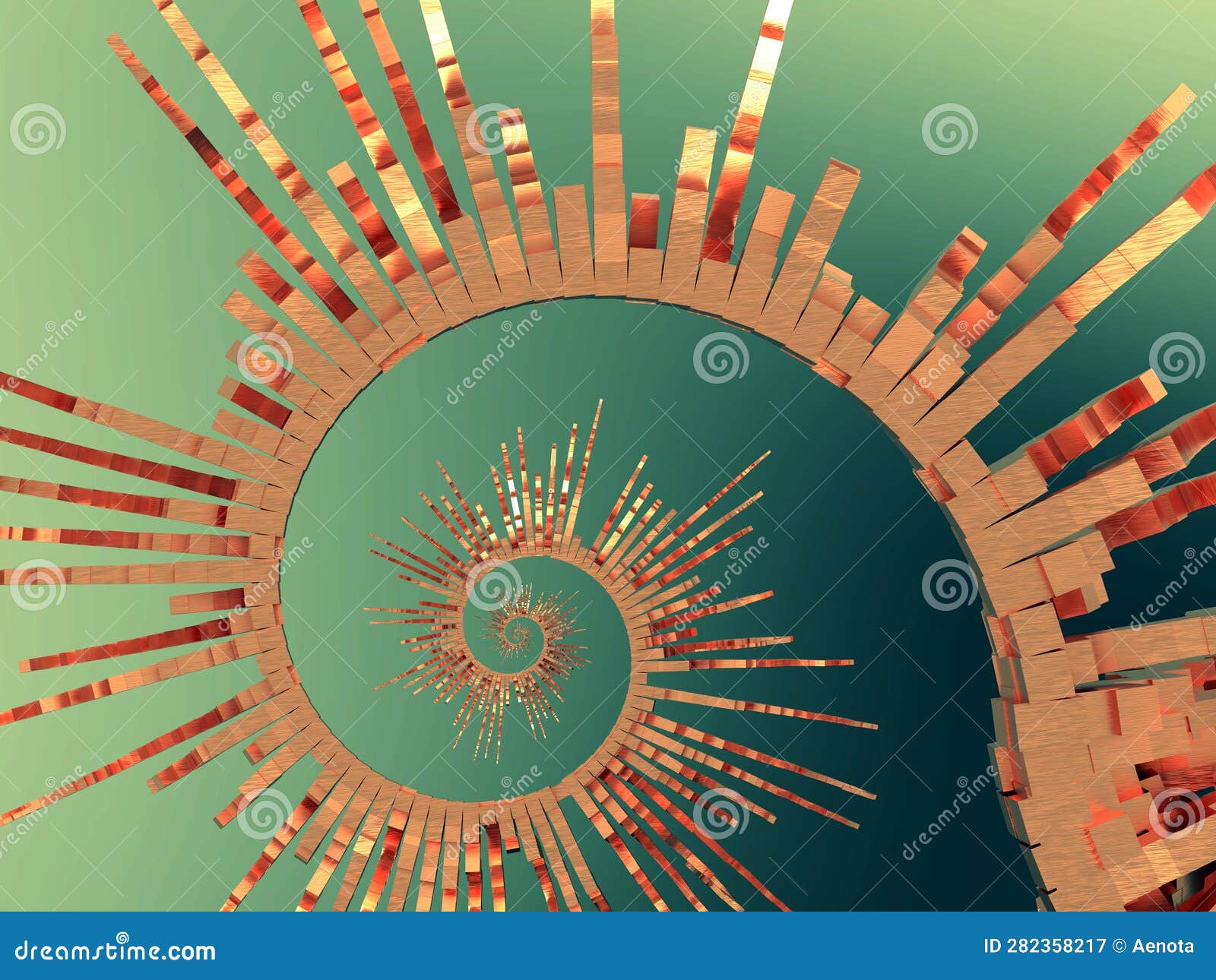 Fibonacci Spiral - Generative Golden Ratio Abstract Graphic Design ...