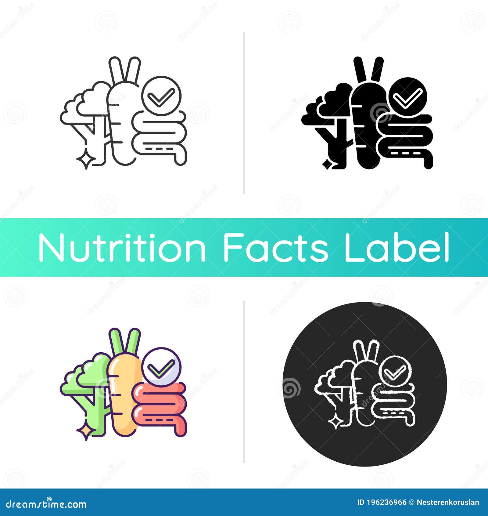 Fibre icon stock vector. Illustration of flat, diet - 196236966