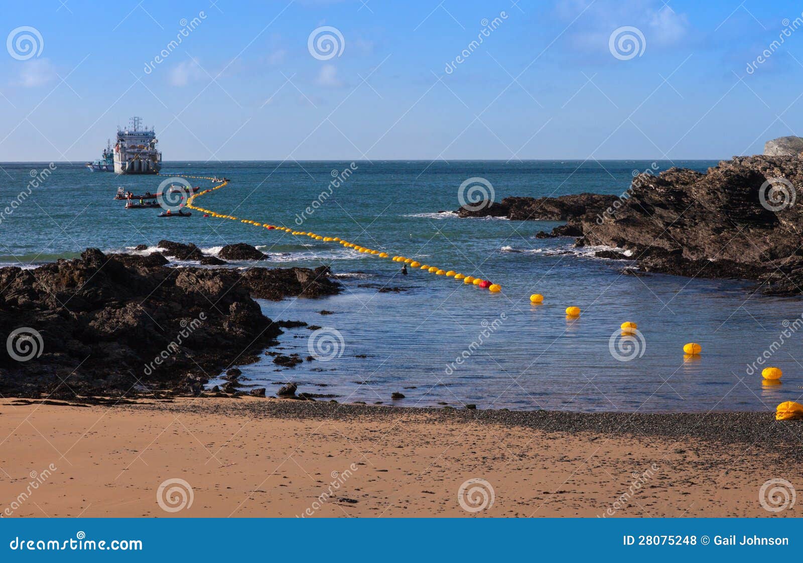 fibre optic cable coming ashore
