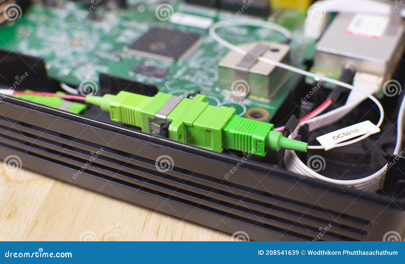 Fibre Optic Connector Socket Stock Image Image of motherboard