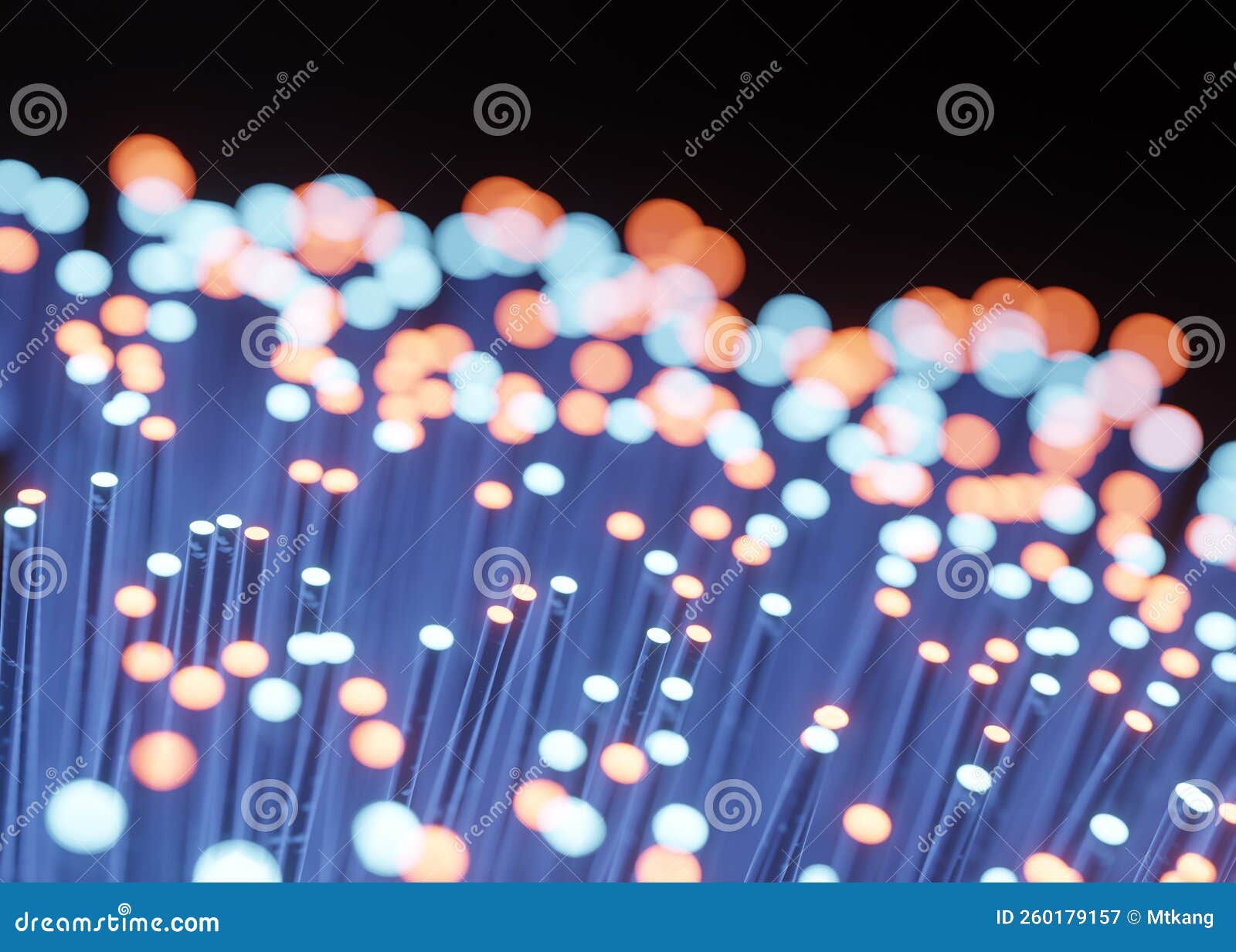 Fibre Optic for Data Transfer Transmission Stock Illustration