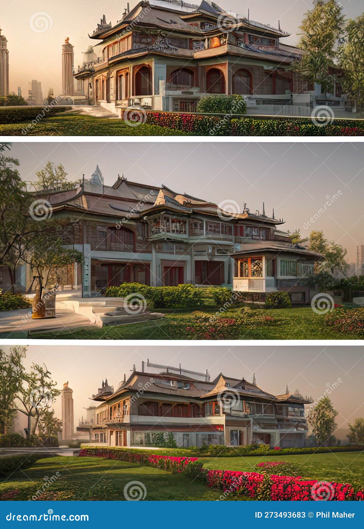 fictional mansion in shijiazhuang, hebei, china.